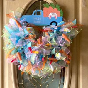 Handcrafted Easter Truck Wreath